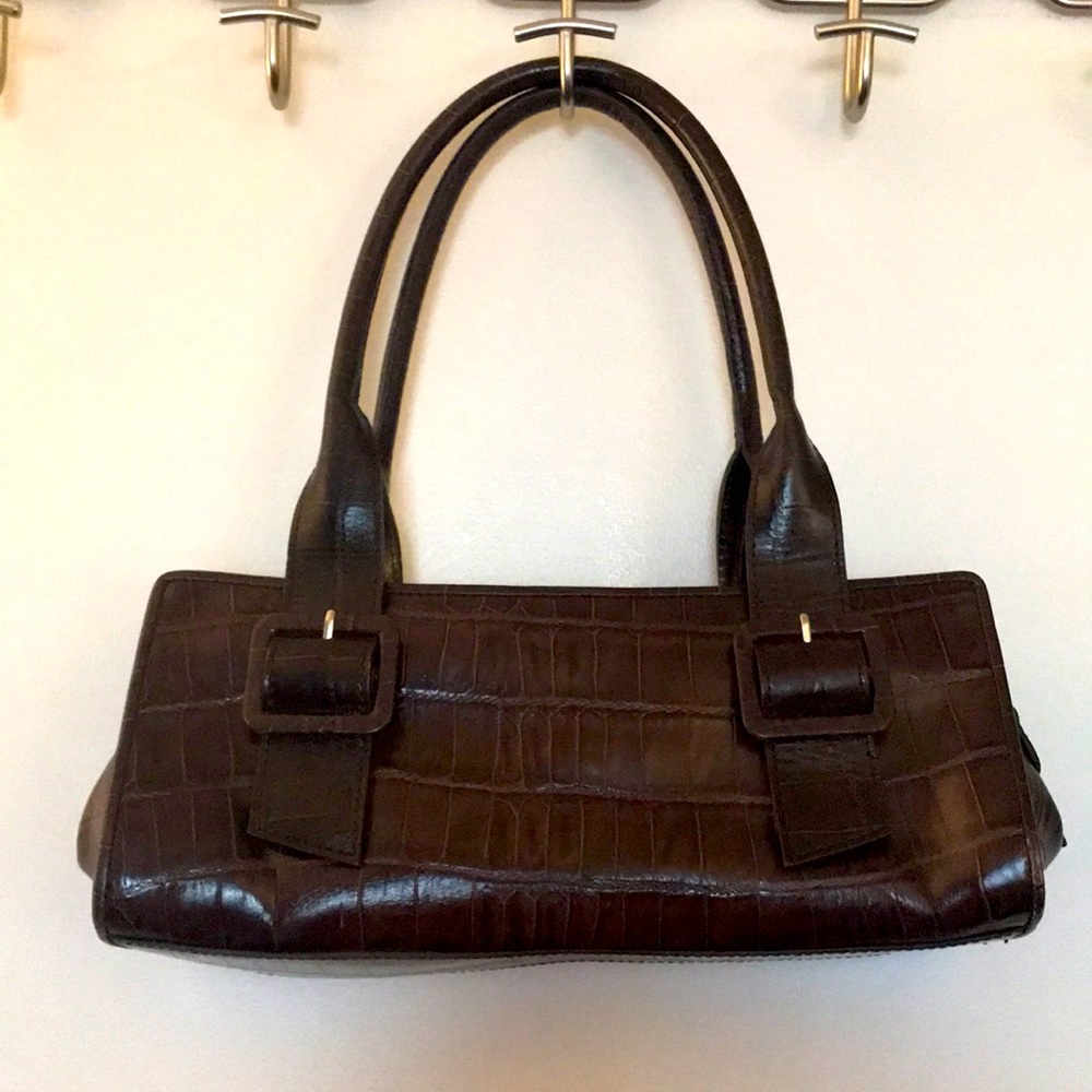 Kenneth Cole croc embossed leather purse.